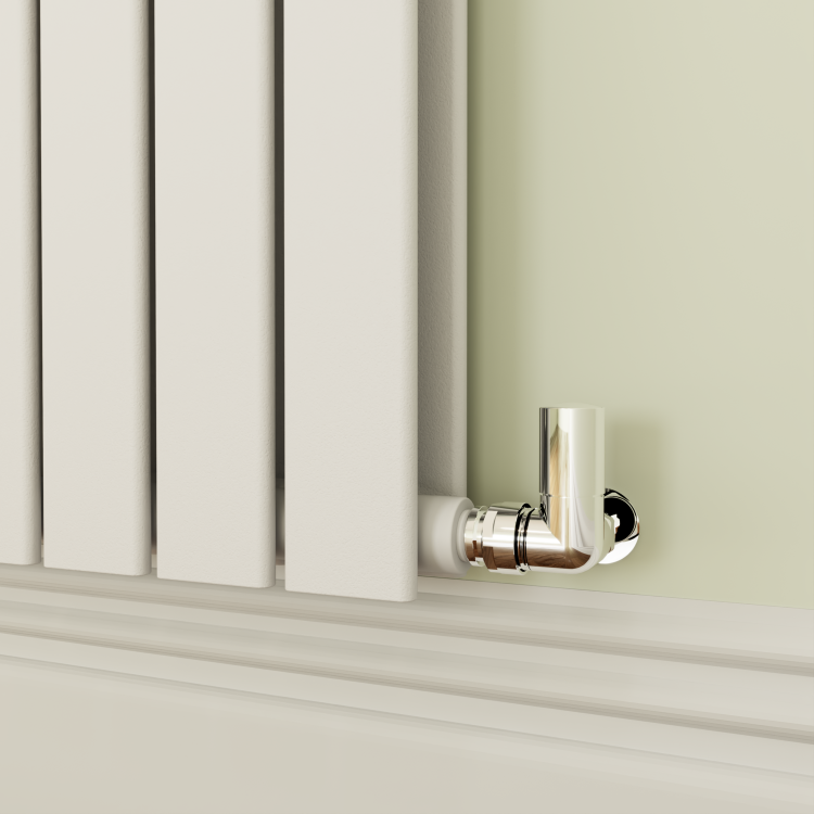 Riace White Horizontal Flat Designer Radiator 800x884mm Double Panel 4286 BTU