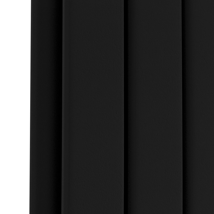 Riace Midnight Black Horizontal Flat Designer Radiator 600x1020mm Double Panel 3856 BTU