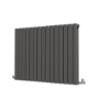 Riace Anthracite Horizontal Flat Designer Radiator 800x1020mm Double Panel 4948 BTU