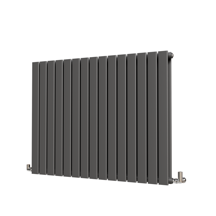 Riace Anthracite Horizontal Flat Designer Radiator 800x1020mm Double Panel 4948 BTU