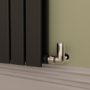 Riace Midnight Black Horizontal Flat Designer Radiator 800x1156mm Double Panel 5606 BTU