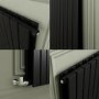 Riace Midnight Black Horizontal Flat Designer Radiator 800x1156mm Double Panel 5606 BTU