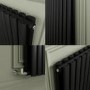 Sorrento Midnight Black Horizontal Oval Designer Radiator 800x1003mm Double Panel 5173 BTU