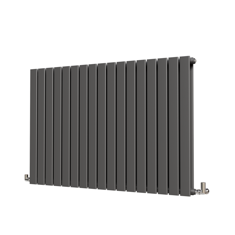 Riace Anthracite Horizontal Flat Designer Radiator 800x1156mm Double Panel 5606 BTU