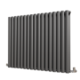 Sorrento Anthracite Horizontal Oval Designer Radiator 800x1003mm Double Panel 5173 BTU