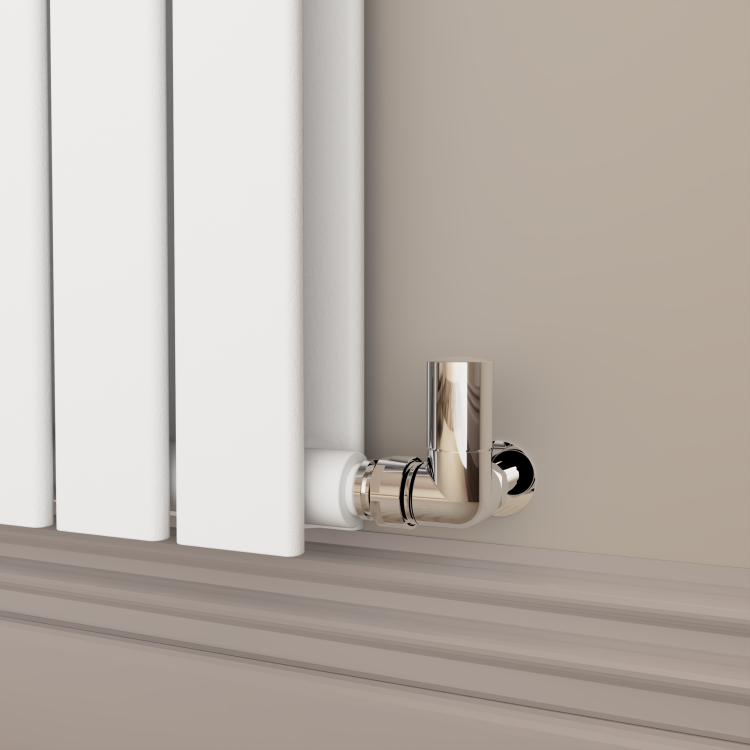 Riace White Horizontal Flat Designer Radiator 800x1156mm Double Panel 5606 BTU