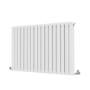 Riace White Horizontal Flat Designer Radiator 800x1156mm Double Panel 5606 BTU
