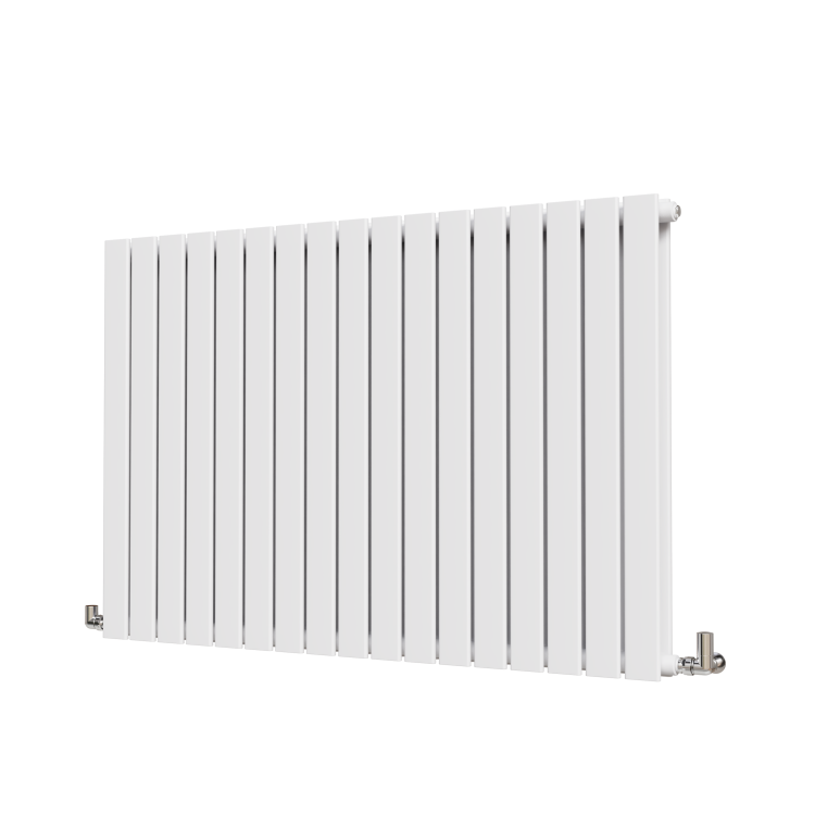 Riace White Horizontal Flat Designer Radiator 800x1156mm Double Panel 5606 BTU