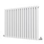 Sorrento White Horizontal Oval Designer Radiator 800x1003mm Double Panel 5173 BTU