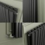 Sorrento Anthracite Horizontal Oval Designer Radiator 800x1180mm Double Panel 6087 BTU