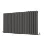 Riace Anthracite Horizontal Flat Designer Radiator 800x1428mm Double Panel 6926 BTU