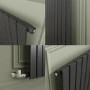 Riace Anthracite Horizontal Flat Designer Radiator 800x1428mm Double Panel 6926 BTU