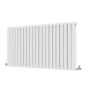 Riace White Horizontal Flat Designer Radiator 800x1428mm Double Panel 6926 BTU