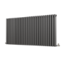 Sorrento Anthracite Horizontal Oval Designer Radiator 800x1593mm Double Panel 8218 BTU
