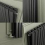 Sorrento Anthracite Horizontal Oval Designer Radiator 800x1593mm Double Panel 8218 BTU