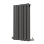 Riace Anthracite Horizontal Flat Designer Radiator 800x408mm Double Panel 1978 BTU
