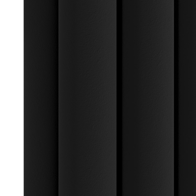 Sorrento Midnight Black Horizontal Oval Designer Radiator 600x413mm Double Panel 1679 BTU
