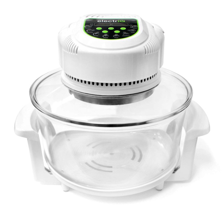 electriQ 17 Litre Premium Halogen Oven with Digital Controls and Full Cooking Accessories Pack