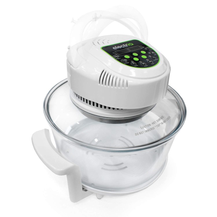 electriQ 17 Litre Premium Halogen Oven with Digital Controls and Full Cooking Accessories Pack