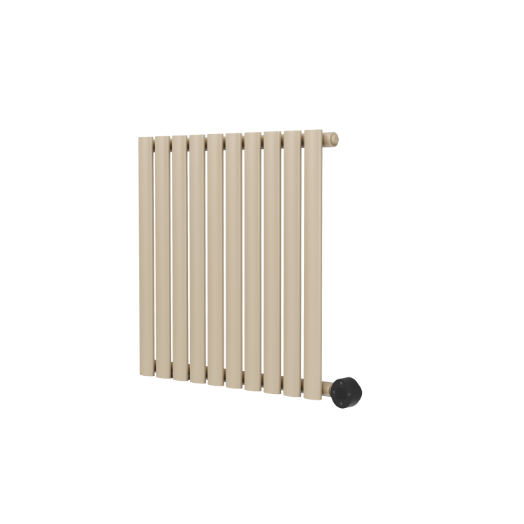 Beige Grey Horizontal Smart Electric Radiator with Wi-Fi Thermostat - 600W - H600xW590mm - Bathroom Safe