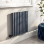 Anthracite Horizontal Smart Electric Radiator with Wi-Fi Thermostat - 0.6kW - H600xW590mm - Bathroom Safe