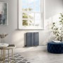 Anthracite Horizontal Smart Electric Radiator with Wi-Fi Thermostat - 0.6kW - H600xW590mm - Bathroom Safe