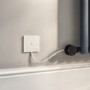GRADE A2 - Midnight Black Electric Towel Radiator 0.6kW with Wifi Thermostat - H650xW450mm - IPX4 Bathroom Safe