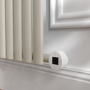 Linen Horizontal Smart Electric Radiator with Wi-Fi Thermostat - 600W - H600xW590mm - Bathroom Safe