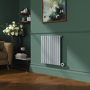 Salt & Pepper Horizontal Smart Electric Radiator with Wi-Fi Thermostat - 600W - H600xW590mm - Bathroom Safe