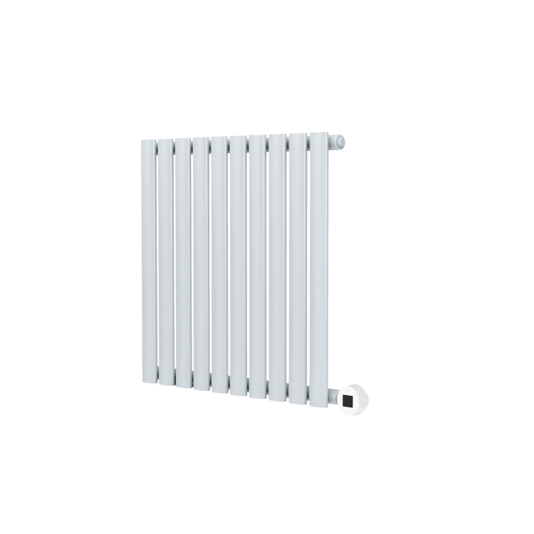 Salt & Pepper Horizontal Smart Electric Radiator with Wi-Fi Thermostat - 600W - H600xW590mm - Bathroom Safe
