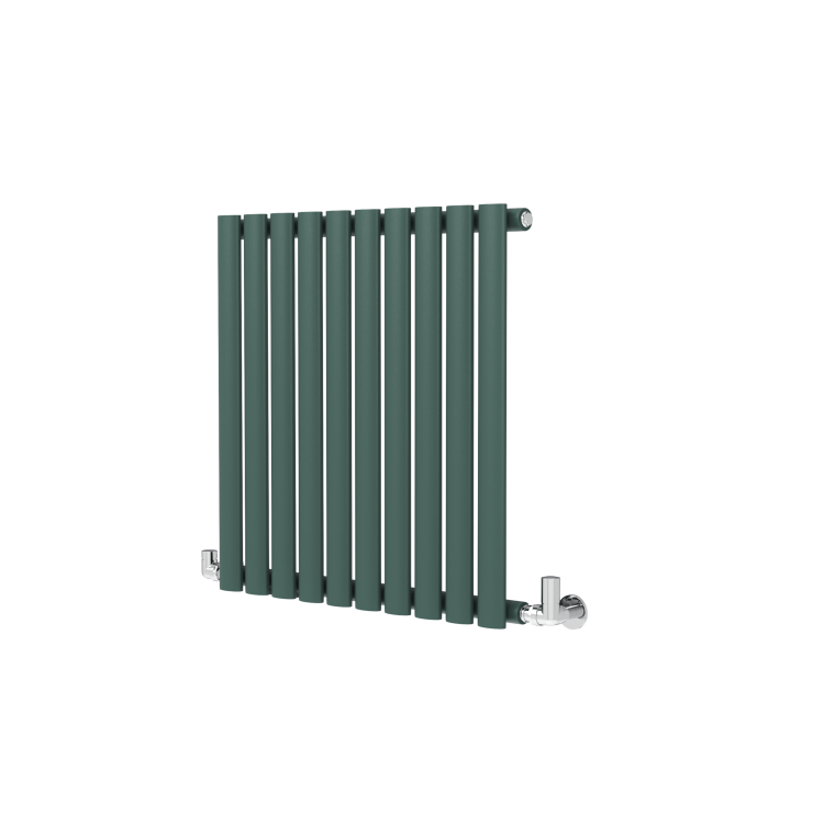 Sorrento Evergreen Horizontal Oval Designer Radiator 600x590mm Single Panel 1576 BTU