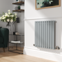 Sorrento Salt & Pepper Horizontal Oval Designer Radiator 600x590mm Single Panel 1576 BTU