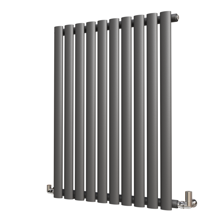 Sorrento Anthracite Horizontal Oval Designer Radiator 800x590mm Single Panel 1947 BTU