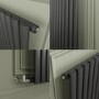Sorrento Anthracite Horizontal Oval Designer Radiator 800x590mm Single Panel 1947 BTU