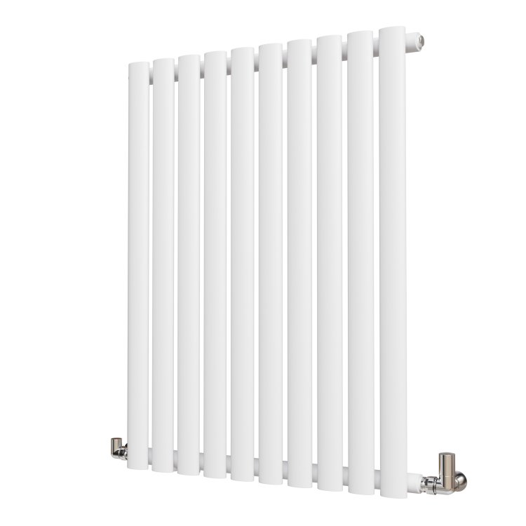 Sorrento White Horizontal Oval Designer Radiator 800x590mm Single Panel 1947 BTU