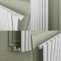 Sorrento White Horizontal Oval Designer Radiator 800x590mm Single Panel 1947 BTU