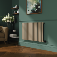 Beige Grey Horizontal Smart Electric Radiator with Wi-Fi Thermostat - 1200W - H600xW1000mm - Bathroom Safe