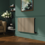 Beige Grey Horizontal Smart Electric Radiator with Wi-Fi Thermostat - 1200W - H600xW1000mm - Bathroom Safe