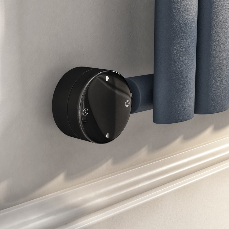 Anthracite Horizontal Smart Electric Radiator with Wi-Fi Thermostat - 1.2kW - H600xW1003mm - Bathroom Safe