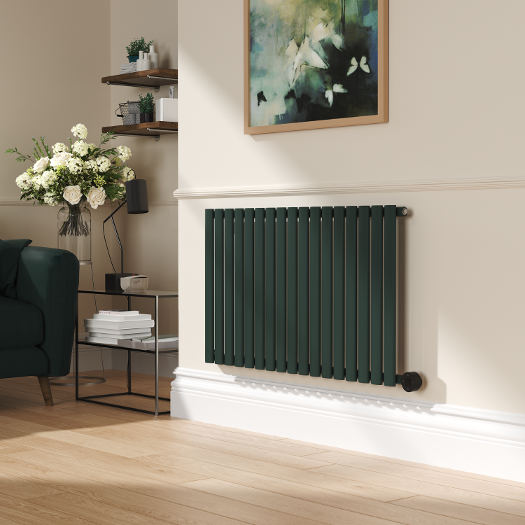 Evergreen Horizontal Smart Electric Radiator with Wi-Fi Thermostat - 1200W - H600xW1000mm - Bathroom Safe