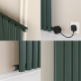Evergreen Horizontal Smart Electric Radiator with Wi-Fi Thermostat - 1200W - H600xW1000mm - Bathroom Safe