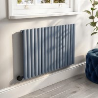 Light Grey Horizontal Smart Electric Radiator with Wi-Fi Thermostat - 1.2kW - H600xW1003mm - Bathroom Safe