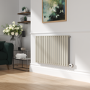 Linen Horizontal Smart Electric Radiator with Wi-Fi Thermostat - 1200W - H600xW1000mm - Bathroom Safe