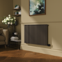 Russet Horizontal Smart Electric Radiator with Wi-Fi Thermostat - 1200W - H600xW1000mm - Bathroom Safe