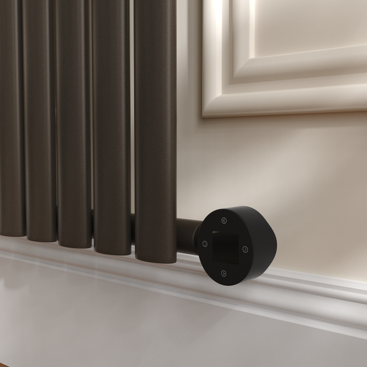 Russet Horizontal Smart Electric Radiator with Wi-Fi Thermostat - 1200W - H600xW1000mm - Bathroom Safe