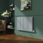 Salt & Pepper Horizontal Smart Electric Radiator with Wi-Fi Thermostat - 1200W - H600xW1000mm - Bathroom Safe