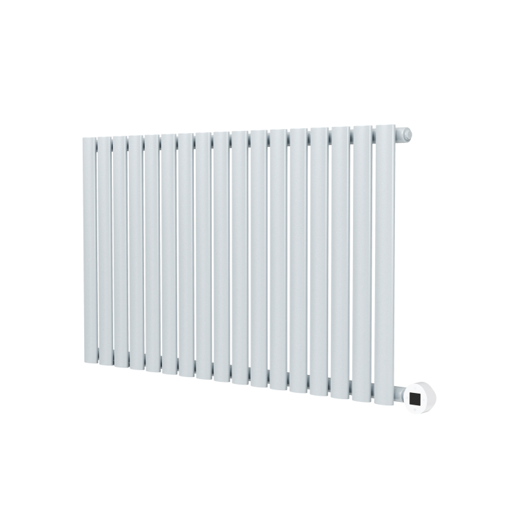 Salt & Pepper Horizontal Smart Electric Radiator with Wi-Fi Thermostat - 1200W - H600xW1000mm - Bathroom Safe