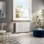 White Horizontal Smart Electric Radiator with Wi-Fi Thermostat - 1.2kW - H600xW1003mm - Bathroom Safe