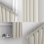 Sorrento Linen Horizontal Oval Designer Radiator 600x1003mm Single Panel 2679 BTU