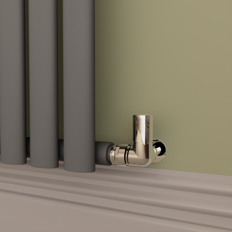 Sorrento Anthracite Horizontal Oval Designer Radiator 800x1003mm Single Panel 3311 BTU